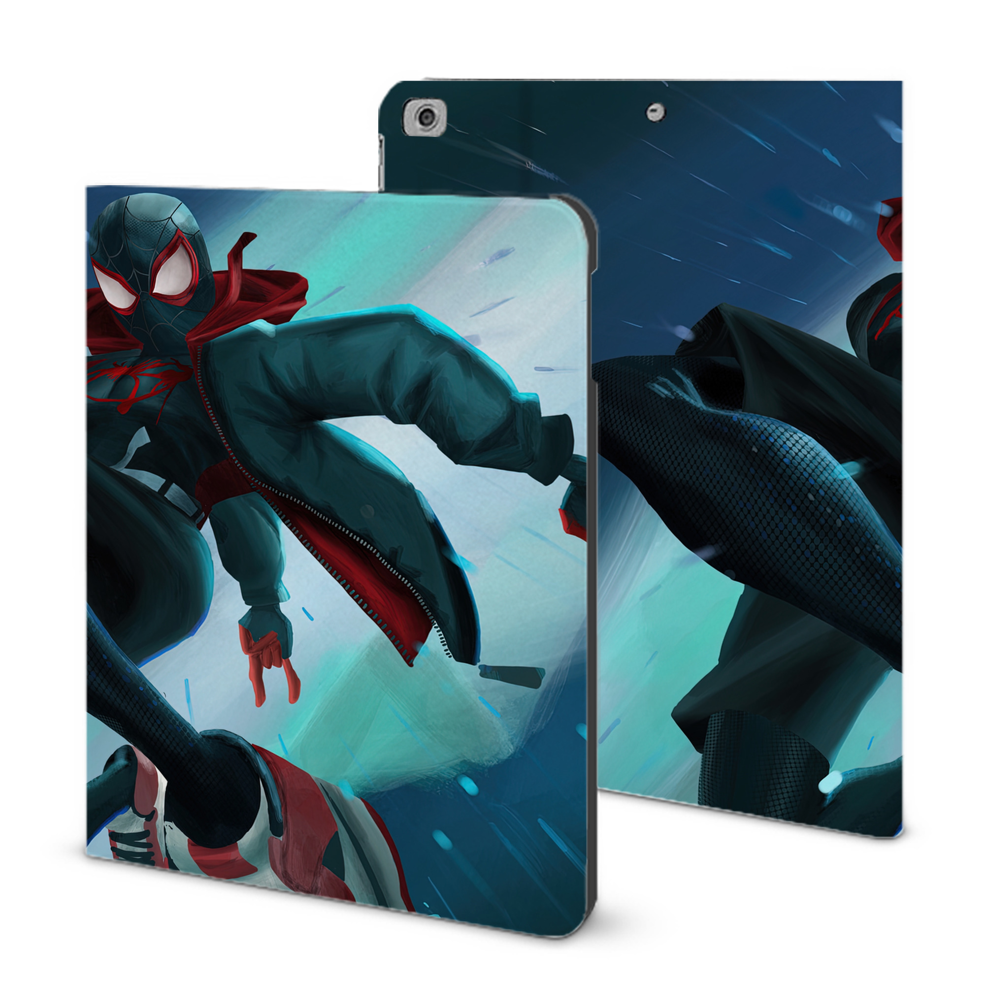 （画像用） Spider Man スパイダーマン IPad ケース ブック型 PUレザー TPU 耐衝撃 軽量 薄型 ペン収納なし 全面保護 IPad 各モデル対応
